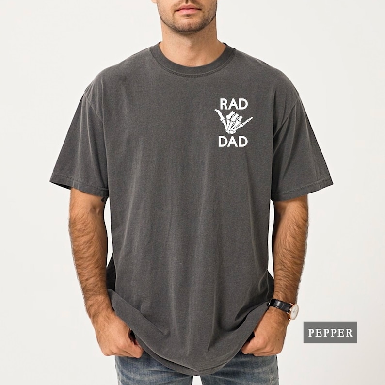 Rad Dad Shirt - Comfort Colors® New Daddy Graphic Tee, Father's Day Gift image 8