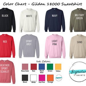 a group of sweatshirts with different colors