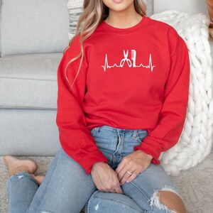 Hairstylist Sweatshirt, Hair Dresser Crewneck, Hairstylist Gift, Hair Dresser Gift, Gift for Hairstylist, Hairstylist Heartbeat, Hair Salon image 6