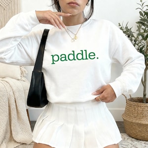 Paddle Tennis Sweatshirt: Matching Padel Team Crewneck, Minimalist Paddle Shirt