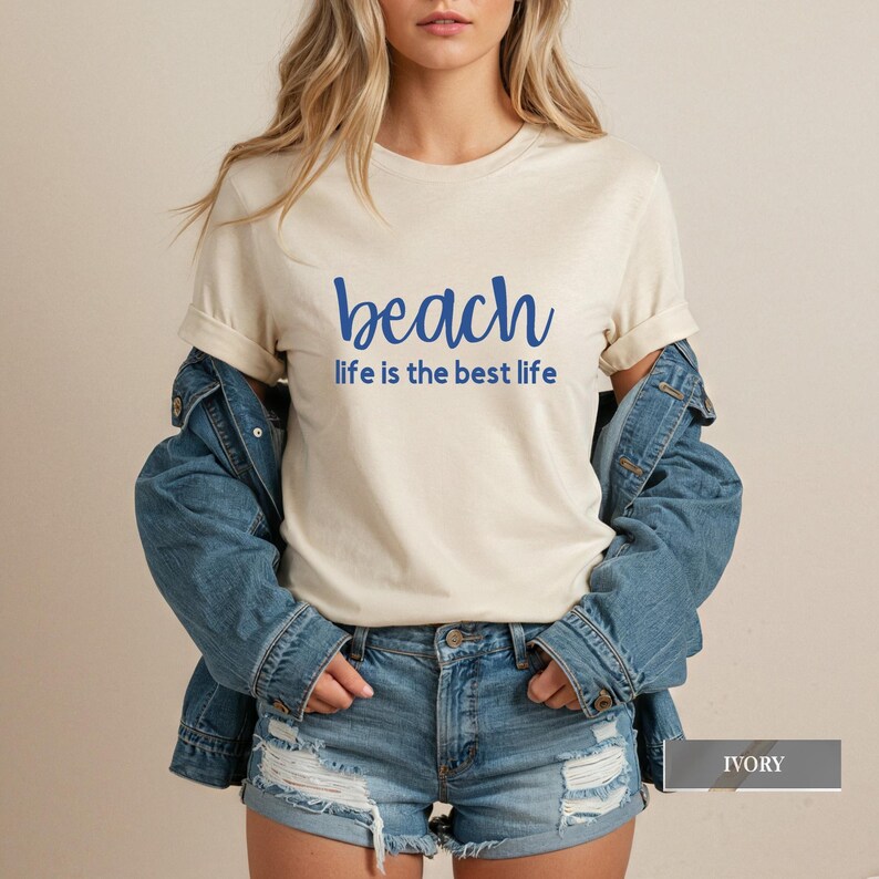 Beach Life Shirt – Summer Vibes Graphic Tee, Coastal Living T-Shirt, Vacation Mode Beach Lover Gift, Beach Day Outfit, Ocean Vibes TShirt image 6