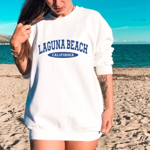 Laguna Beach Sweatshirt, California Beach Shirt, Beach Sweater, Spring Break Crewneck, Beach Pullover, College Road Trip Sweatshirt