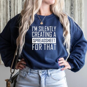 Erstellen einer Tabelle Sweatshirt: Lustiger Daten analytiker Rundhalsausschnitt, Aktuar Statistiker Geschenk Bild 4