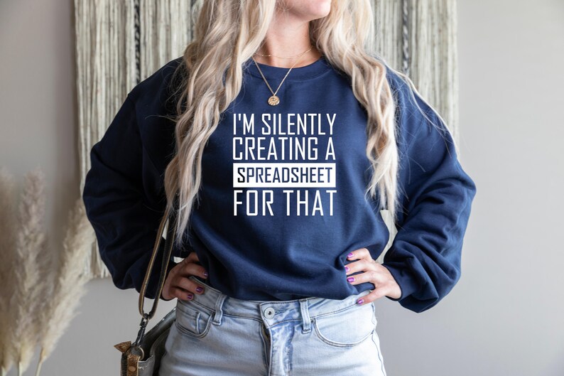 Erstellen einer Tabelle Sweatshirt: Lustiger Daten analytiker Rundhalsausschnitt, Aktuar Statistiker Geschenk Bild 4