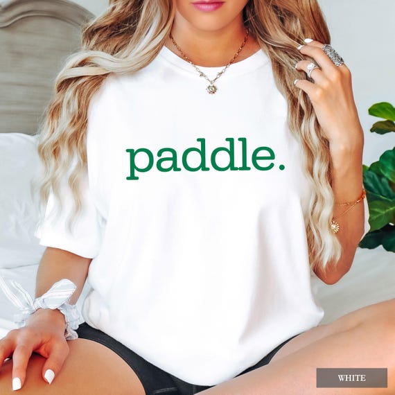 Paddle Shirt:  Comfort Colors® Padel Tennis Graphic Tee, Minimalist Matching Paddle Player Team Gift