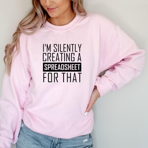 Erstellen einer Tabelle Sweatshirt: Lustiger Daten analytiker Rundhalsausschnitt, Aktuar Statistiker Geschenk Bild 5