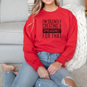 Erstellen einer Tabelle Sweatshirt: Lustiger Daten analytiker Rundhalsausschnitt, Aktuar Statistiker Geschenk Bild 6