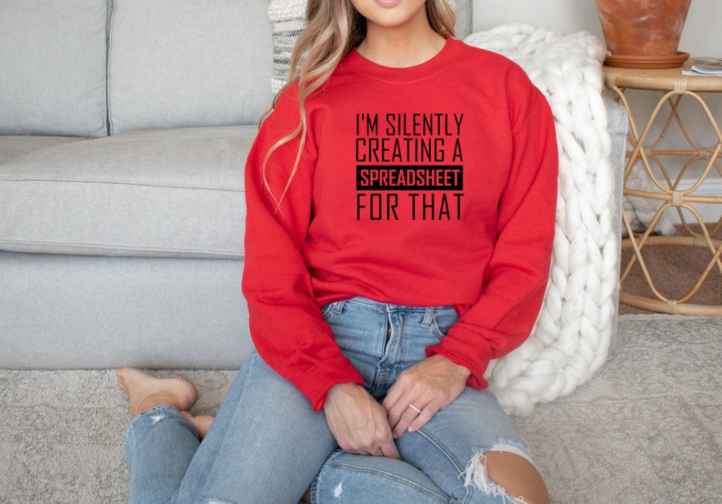 Erstellen einer Tabelle Sweatshirt: Lustiger Daten analytiker Rundhalsausschnitt, Aktuar Statistiker Geschenk Bild 6