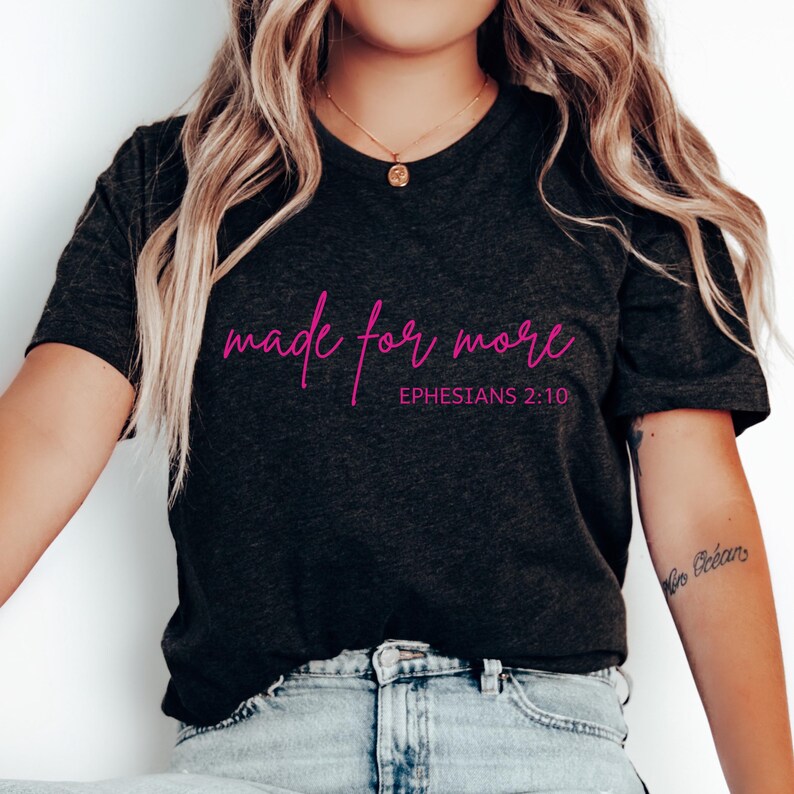 Made for More Christian T-Shirt: Comfort Colors® Bible Verse Graphic Tee, Religious Gift image 7