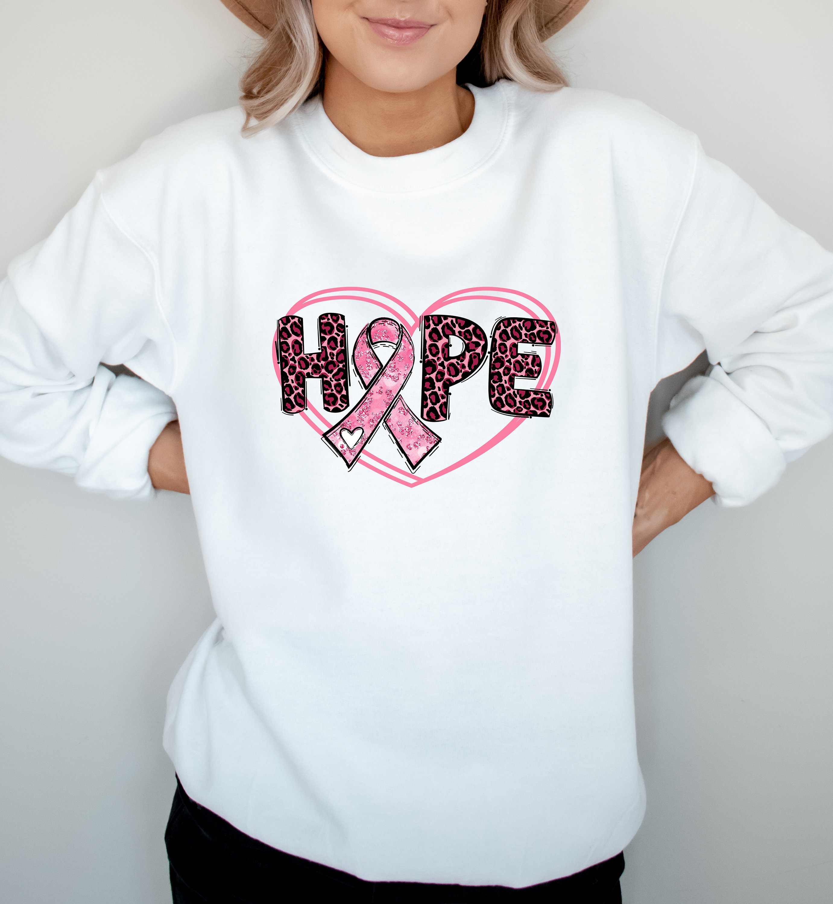Sweat-shirt Femme Avec Nœud Rose Et Fleurs – Soutien Sensibilisation Cancer Du Sein, Confortable - 12