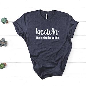 Beach Life Shirt – Summer Vibes Graphic Tee, Coastal Living T-Shirt, Vacation Mode Beach Lover Gift, Beach Day Outfit, Ocean Vibes TShirt image 8