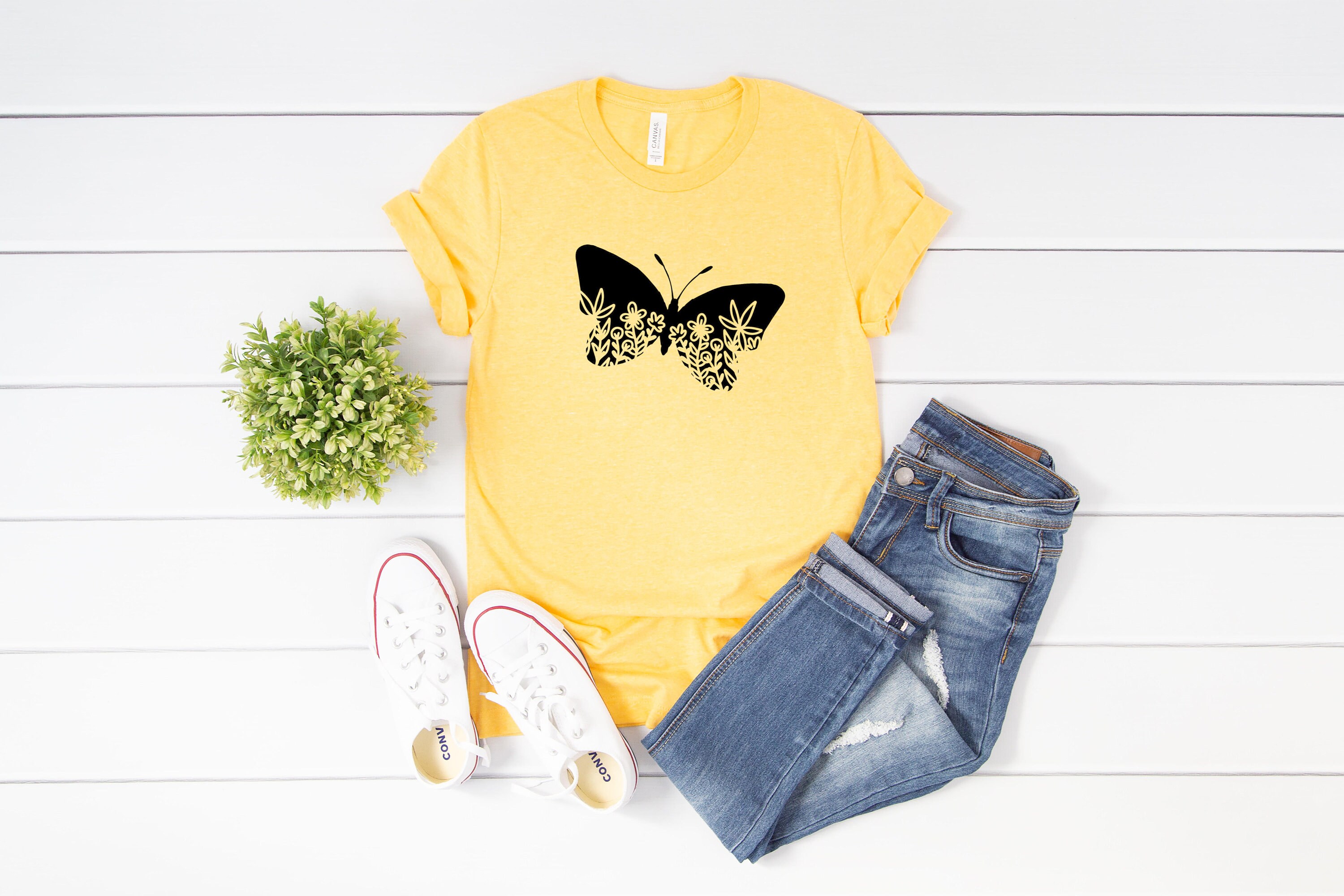 Butterfly Shirt for Women, Butterfly Graphic Tee, Women's