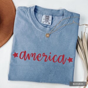 Camiseta Americana, Camiseta Patriótica, Camiseta com Estampa do Dia da Memória, Camiseta do 4 de Julho, Roupa para o Dia da Independência, Camisetas Combinando para o 4 de Julho, Camiseta EUA/Mérica imagem 2
