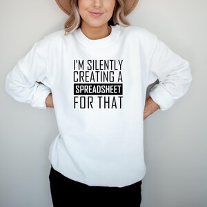 Erstellen einer Tabelle Sweatshirt: Lustiger Daten analytiker Rundhalsausschnitt, Aktuar Statistiker Geschenk Bild 7