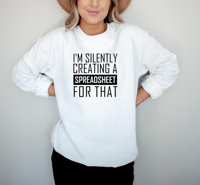 Erstellen einer Tabelle Sweatshirt: Lustiger Daten analytiker Rundhalsausschnitt, Aktuar Statistiker Geschenk Bild 7