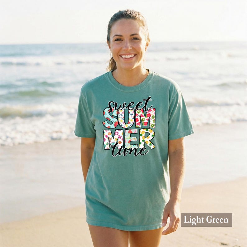 Summertime Shirt: Comfort Colors® Beach Vacation TShirt, Coverup Graphic Tee image 7