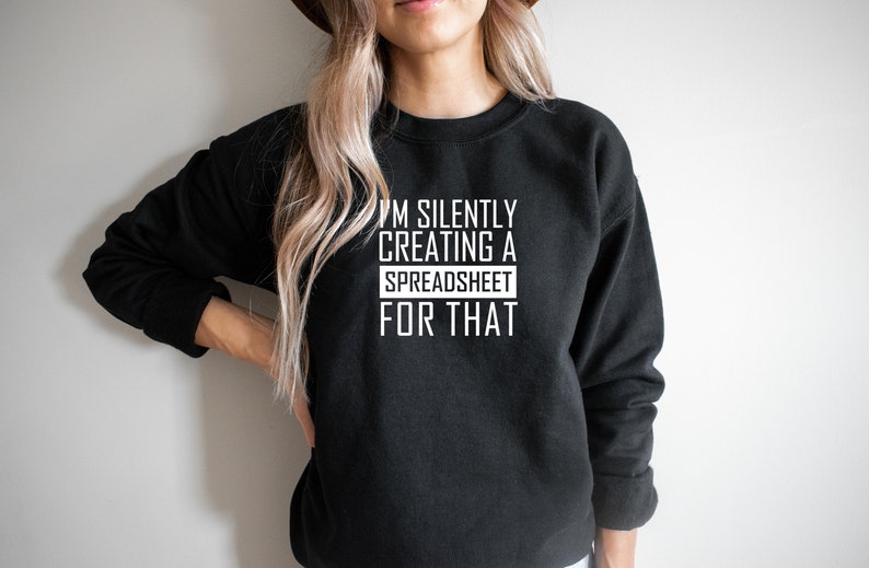 Erstellen einer Tabelle Sweatshirt: Lustiger Daten analytiker Rundhalsausschnitt, Aktuar Statistiker Geschenk Bild 2