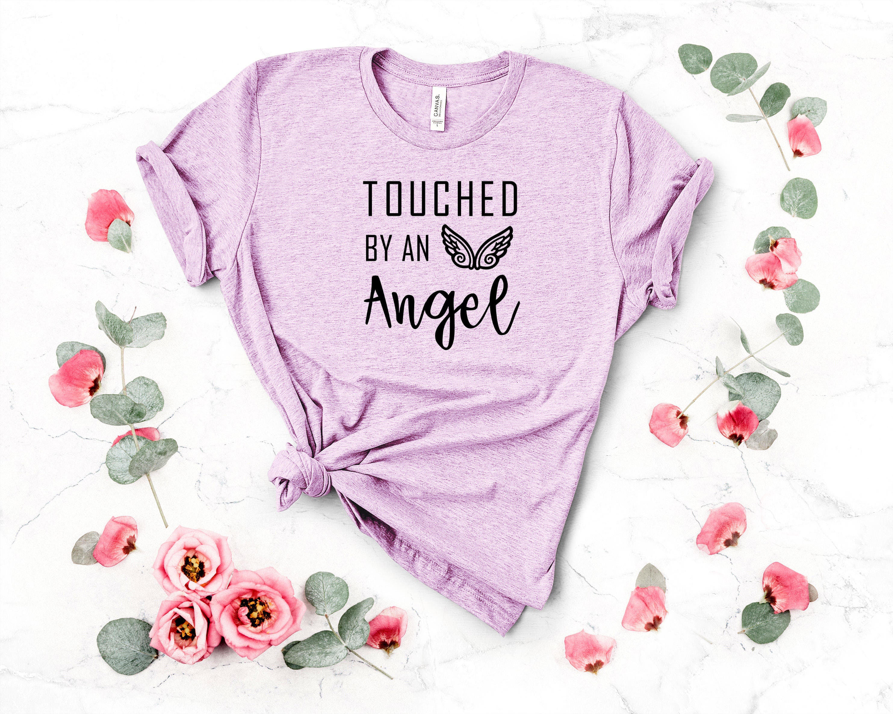 Touched By An Angel Shirt Guardian Angel Shirt Religious Etsy