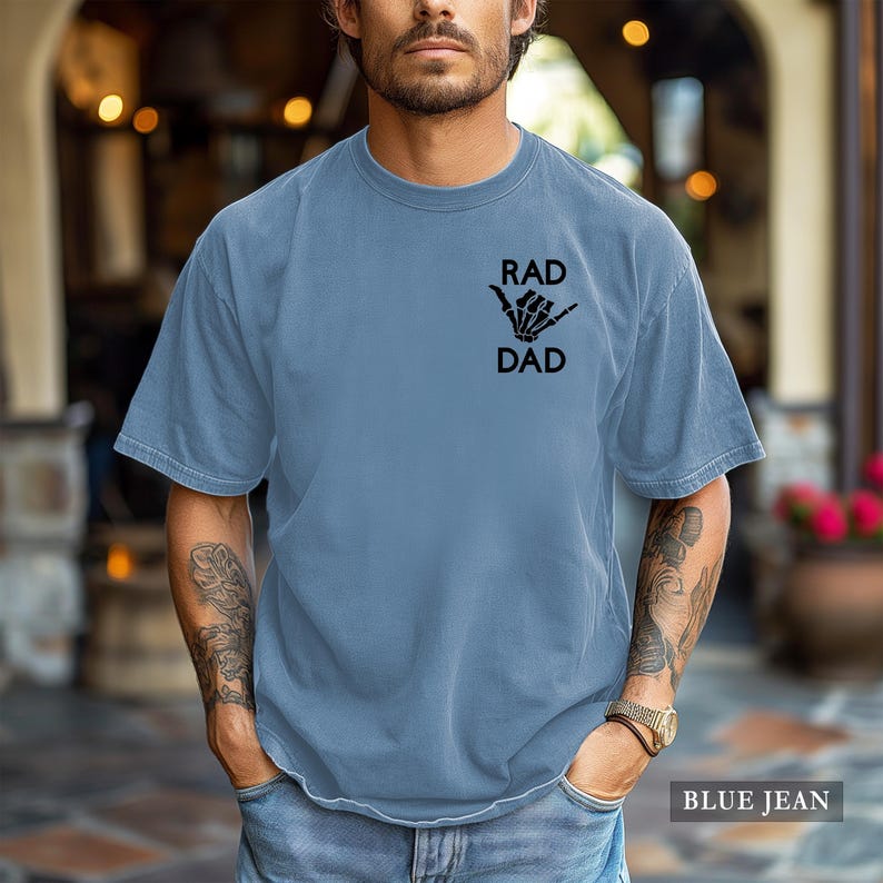 Rad Dad Shirt - Comfort Colors® New Daddy Graphic Tee, Father's Day Gift image 5