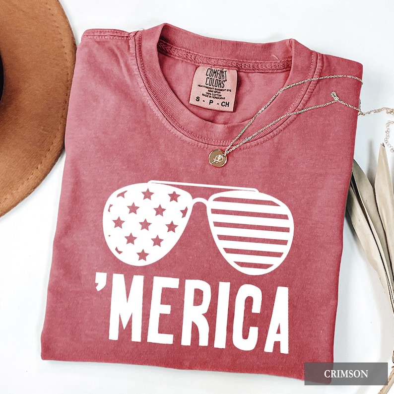 Merica Shirt – Funny Patriotic T-Shirt, 4th of July Party Tee, USA Flag Shirt, Freedom Lover Gift, America Graphic Tee for Men & Women image 1