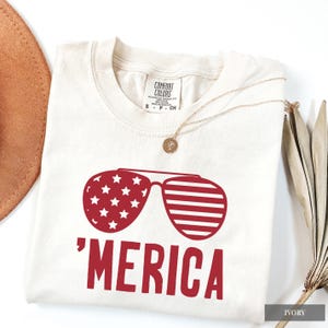 Merica Shirt – Funny Patriotic T-Shirt, 4th of July Party Tee, USA Flag Shirt, Freedom Lover Gift, America Graphic Tee for Men & Women image 4