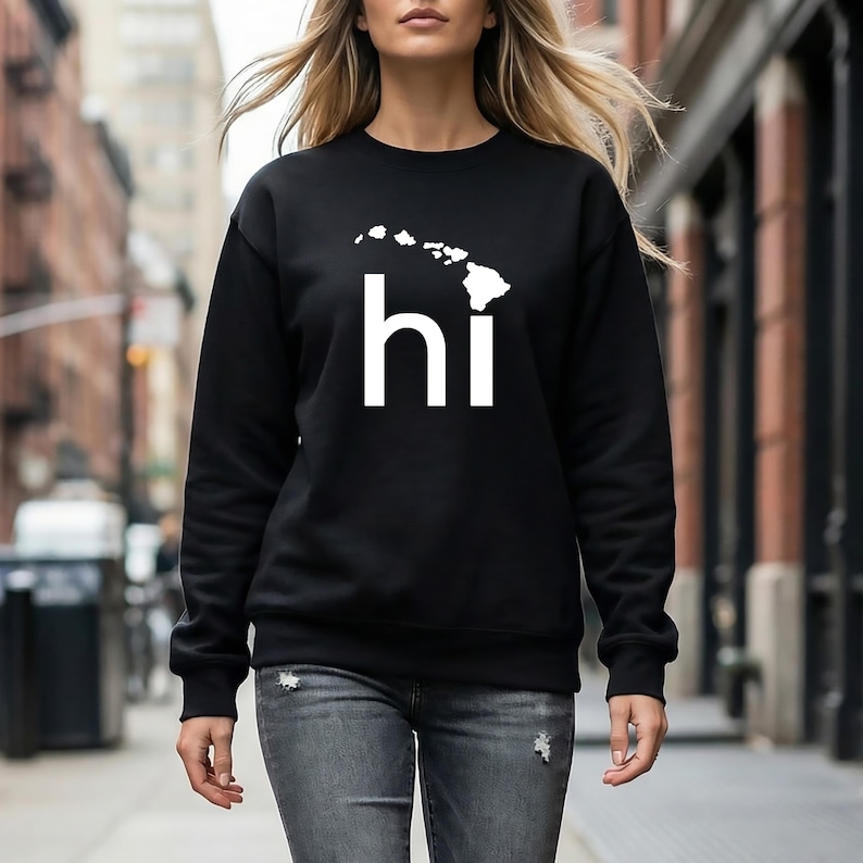 Hawaii Sweatshirt - HI Graphic Tee, The Aloha State Vacation Souvenir Gift image 7