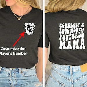 フットボールママシャツ、誰かが大声で話すフットボールママTシャツ、試合日シャツ、フットボールママシャツ、フットボールシーズン、フットボール試合日バイブス