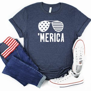 Merica Shirt – Funny Patriotic T-Shirt, 4th of July Party Tee, USA Flag Shirt, Freedom Lover Gift, America Graphic Tee for Men & Women image 8