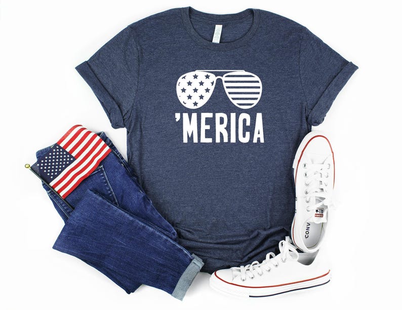 Merica Shirt – Funny Patriotic T-Shirt, 4th of July Party Tee, USA Flag Shirt, Freedom Lover Gift, America Graphic Tee for Men & Women image 8