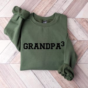 Custom Grandpa Gift, Grandfather of Three 3, Pop Pop of 4 Shirt, Papa Crewneck, New Gramps Shirt, Grandfather Gift, Grandpa 2, Baby Reveal