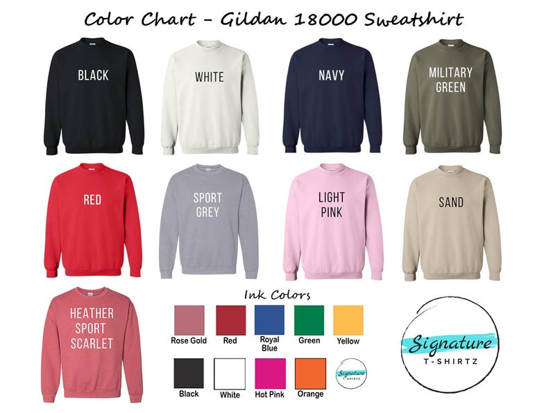 a group of sweatshirts with different colors