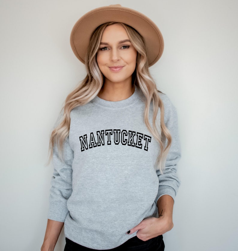 Nantucket Sweatshirt, Preppy Sweatshirt, Preppy pfp, Massachusetts, Varsity Nantucket Sweater, Nantucket College Sweatshirt, Prep School 