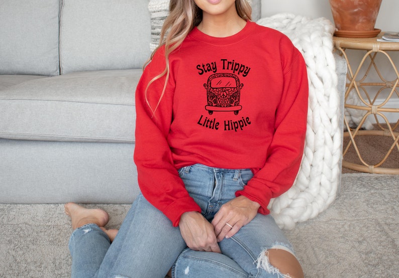 Sudadera hippie Stay Trippy, camiseta de los años 70, camiseta hippie, camiseta bohemia, camiseta con gráficos retro, ropa hippie, ropa hippie, camiseta retro imagen 6