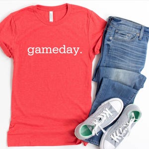 Maglietta per il giorno della partita, maglietta per il giorno della partita, maglietta sportiva da donna, maglietta grafica da baseball, calcio, basket, maglietta della squadra per il giorno della partita, regalo per mamma e papà sportivi immagine 8
