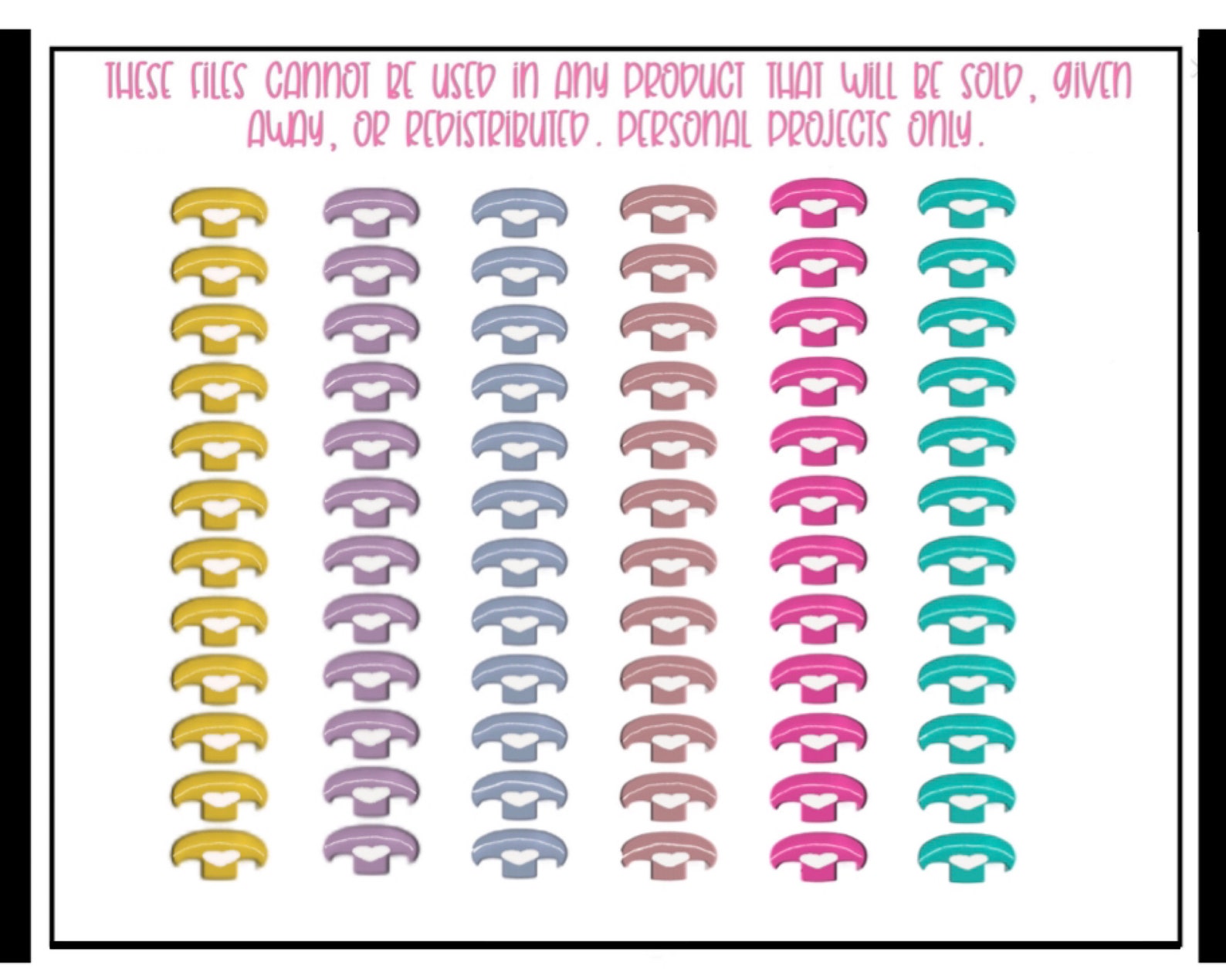 Happy Planner Inspired Rings Set Procreate Stamp Planner Etsy