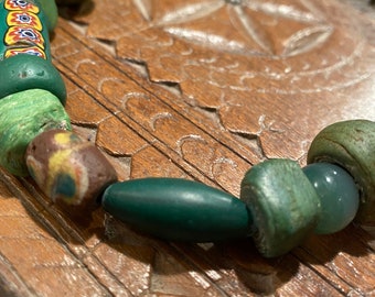 African trade beads semi precious antique beads Hebron beads