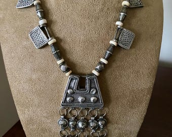 Colgante de plata antigua etíope o eritrea