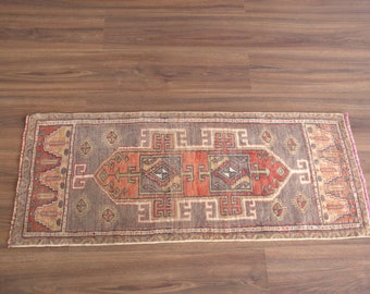 Handmade Small Carpet Home Decor Small Rug Turkish Small Rug,Oushak Small Rug Red Bohemian Rug 2,9 x 1,7 Vintage Small Rug