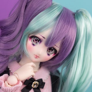 Gemini Mermaid – 8-9" BJD, Dollfie Dream & 1/3 Doll Wig