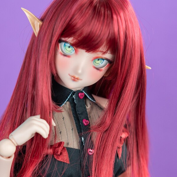 Aquarius Red Love – 8-9" BJD, Dollfie Dream & 1/3 Doll Wig