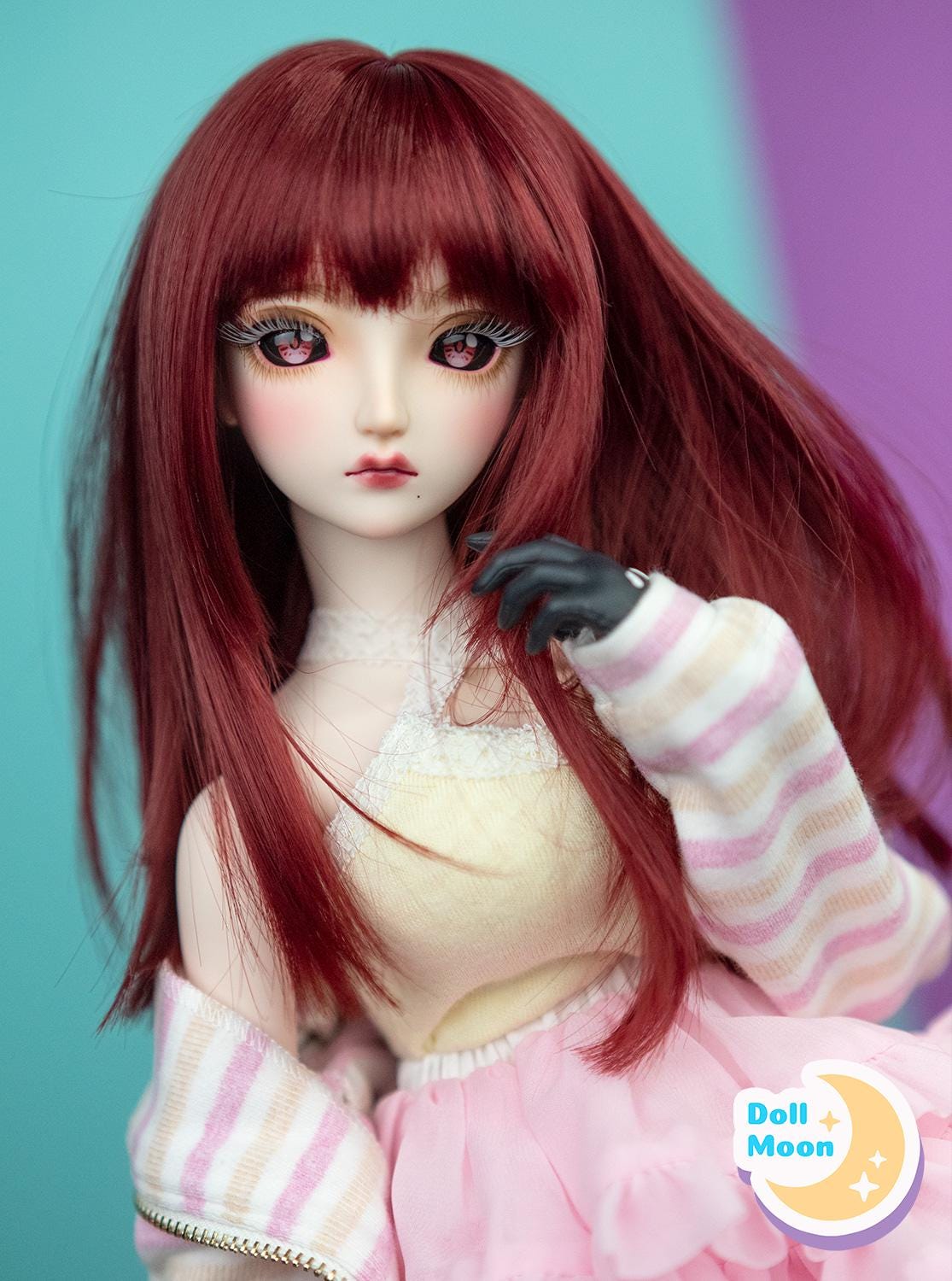 7-8 inch Ginger Red Pullip Wig