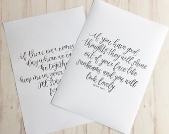 Hand Written Quote