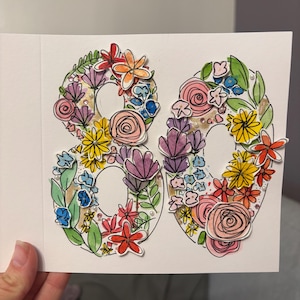 Carte d'âge aquarelle