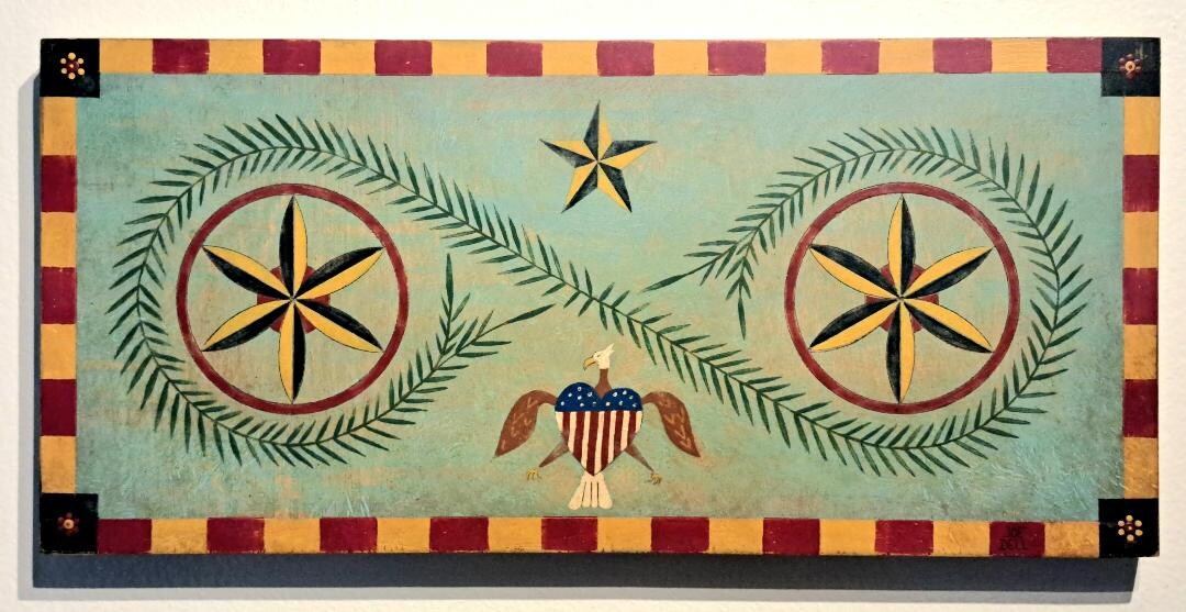 Hand Painted Folk Art Eagle and Hex Signs - Etsy