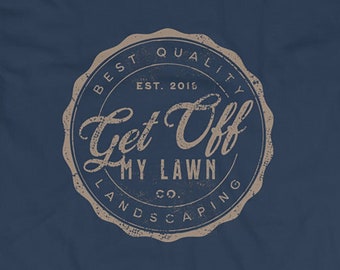 Get Off My Lawn | Funny vintage grunge retro t-shirt makes a great gift for boyfriend, husband, brother, father & grumpy landscapers.