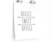 Office Sweet Office, Office Art, Office Decor, Office Quote Wall Art, Home Office Wall Art, Office Sign