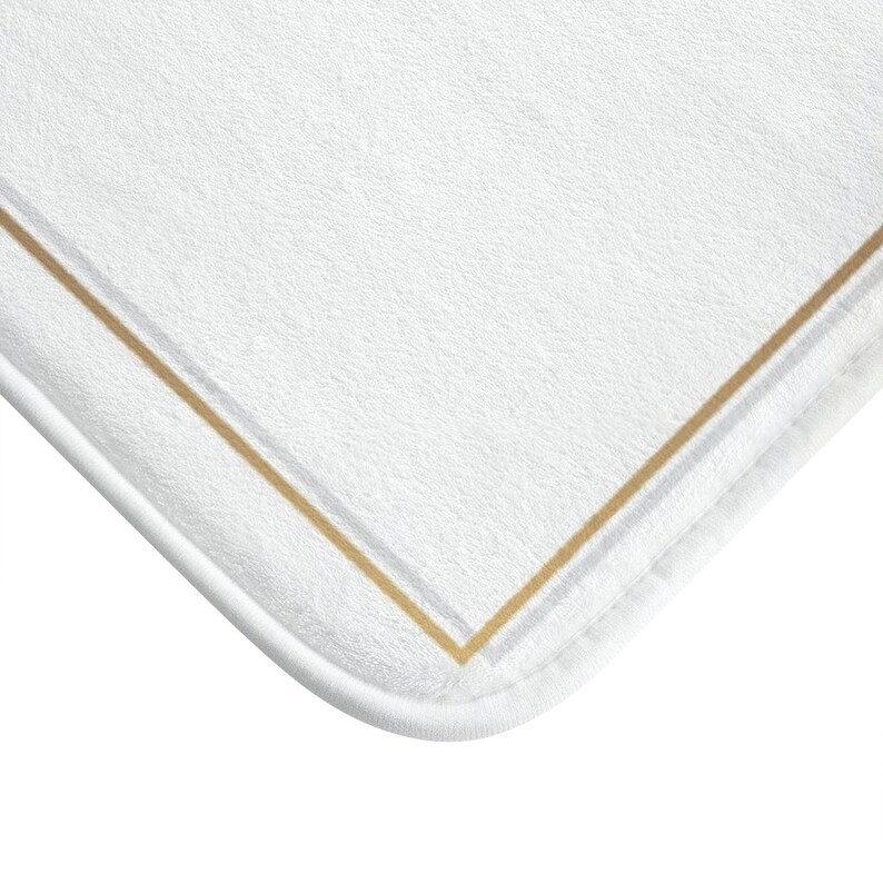 Bath Mat Monogram Marble Custom Name Bath Rug Personalized Etsy