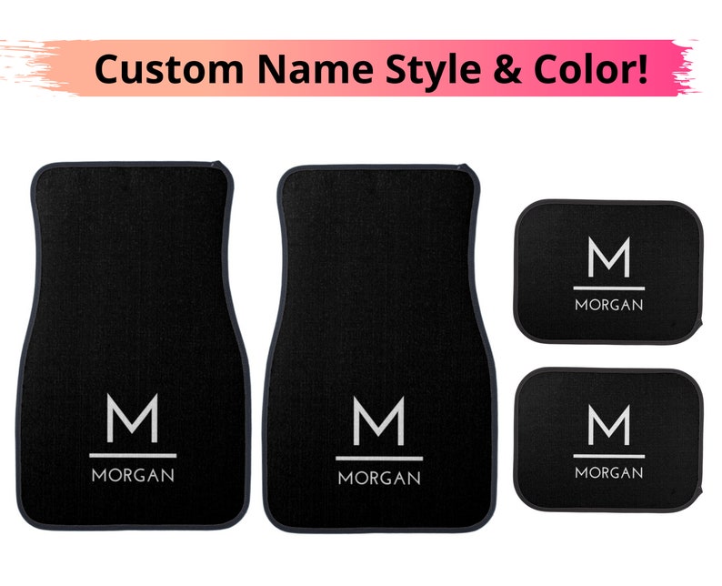 Car Mats Custom Name Unique Personal Car Personalized Car Mat Etsy