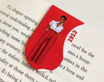 1913 Delta Sigma Theta Magnetic Bookmark, Sorority Gifts for Women, DST Paraphernalia, African American Black Girl Magic, Book Lovers Gift