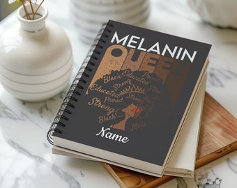 Boutique Style Personalized Planner - Customizable Monthly & Daily Layout - Luxury Design - Gift f Black Women - Melanin Planner for Her